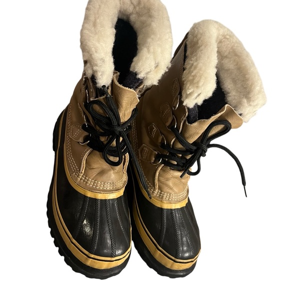 SOREL Caribou Waterproof Sherpa Wool Heavy Snow
Winter Duck Boots unisex M7 W9 - Picture 11 of 14